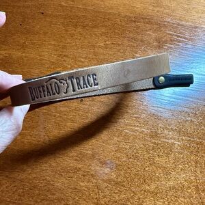 Clayton & Crume Leather Eyeglass Strap with Buffalo Trace Distillery Logo NWOT